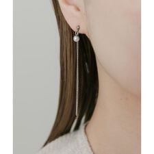 ステンレスパールシンプルチェーンピアス