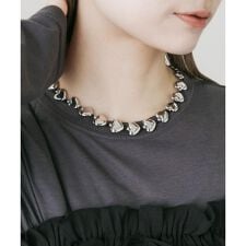 メタルハートチョーカーネックレス