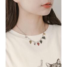 メタルハートチャームネックレス