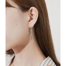 メタルチェーン2WAYフープピアス