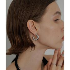 ステンレスワイドフープピアス