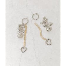 ハートモチーフマルチWAYフープイヤリング