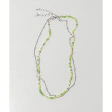 カラービーズ2セットネックレス