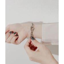 ハートカラビナチェーンブレスレット