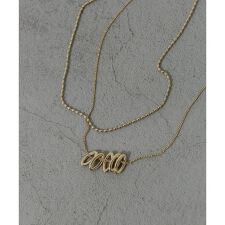 オーバルフープチャーム2セットネックレス