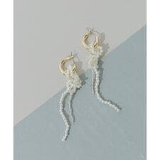 スメリー(SMELLY)のパールノットラリエット2WAYフープピアス