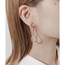 メタルドロップデザインイヤリング