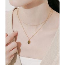 ステンレスオーバルトップ2セットネックレス