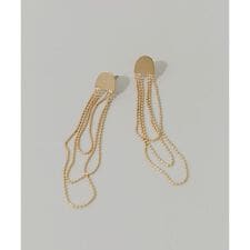 スメリー(SMELLY)のトリプルチェーンロングピアス