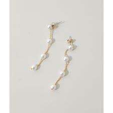 スメリー(SMELLY)のパールチェーンスウィングピアス