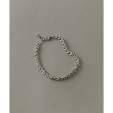 ステンレスリーフモチーフチェーンブレスレット