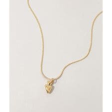 ステンレスダブルハートネックレス