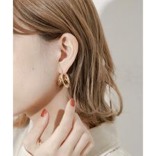 メタルボリュームエッジフープピアス