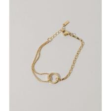 ステンレスサークルコンビチェーンブレスレット