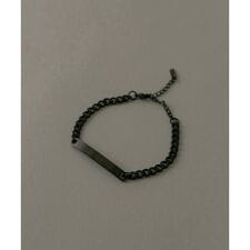 ステンレスマットプレートチェーンブレスレット