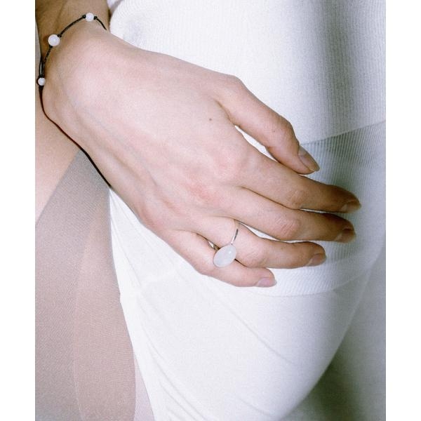 [�}���C]SMELLY so�f oval white jade ring/�X�����[�iSMELLY�j �V���o�[�n���̑�