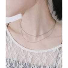 ステンレスチェーン2セットネックレス