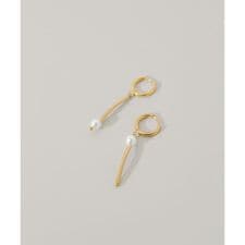 ステンレスアシンメトリーパールピアス