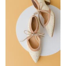 ロデスコ(RODE SKO)の『MADE IN JAPAN』チャンキーヒールリボンパンプス