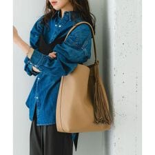 タッセル付シンプルワンハンドルトート