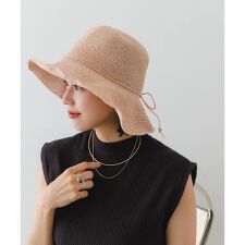 ペーパーコマ編みハット