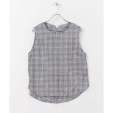 センスオブプレイスバイアーバンリサーチ(SENSE OF PLACE)のチェッククルーネックブラウス(ノースリーブ)∴