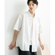 ナイロンレギュラーカラールーズショートスリーブシャツ