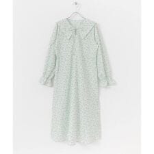 花柄セーラーカラーロングワンピース