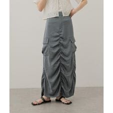 サテンサイドポケットスカート