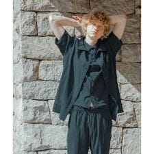 Uiscel　4wayストレッチサイドジップルーズシャツ