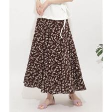 フラワープリントフレアスカート