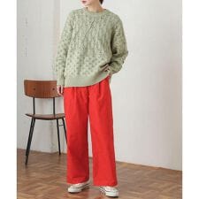 ハイウエストタックパンツ