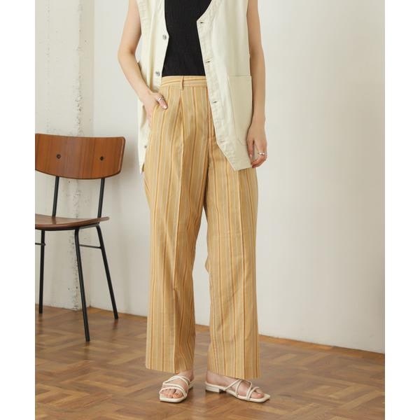 センタープレスストレートパンツ