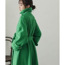 ウールライク2WAYステンカラーロングコート