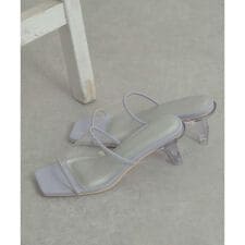 ワンバンドクリアヒールサンダル