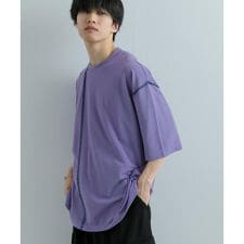 センスオブプレイスバイアーバンリサーチ(SENSE OF PLACE)の『ユニセックス』ブランケットステッチルーズTシャツ(5分袖)