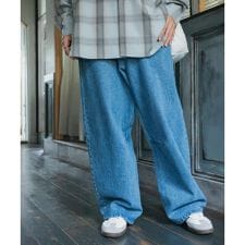 カーブデニムパンツ