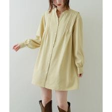 『Shortサイズあり』タックシャツワンピース