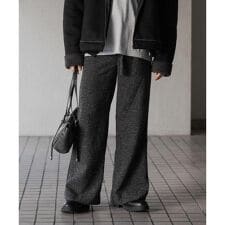 『わたべ×SOP』『セットアップ対応』ツイードワイドフレアパンツ