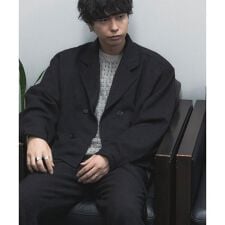 『わたべ×SOP』『セットアップ対応』ツイードダブルブレストショートジ