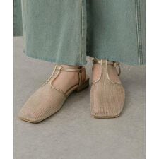 Tストラップメッシュサンダル