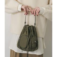 撥水2WAYマルチポケットナイロンバッグ