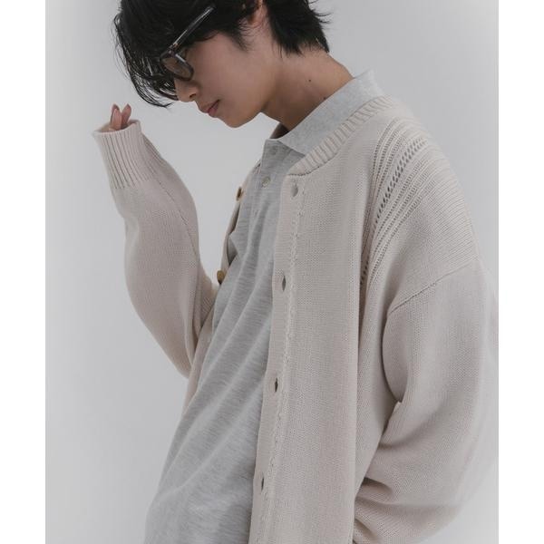 ケーブルニットカーディガン FREAK'S STORE ニット セーター ダメージケーブルニット