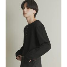 ヘンリーネックロングTシャツ