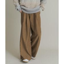 センスオブプレイスバイアーバンリサーチ(SENSE OF PLACE)のウールタッチストライプワイドフレアパンツ