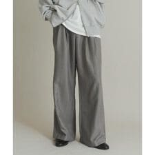 センスオブプレイスバイアーバンリサーチ(SENSE OF PLACE)のウールタッチストライプワイドフレアパンツ