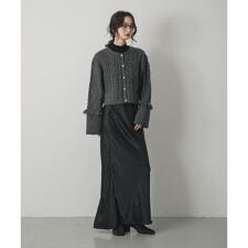 パッチワークケーブルニットカーディガン