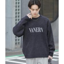 ロゴグラフィッククルーネックニット