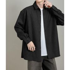 『UR TECH』ヘリンボーンレギュラーカラーシャツ