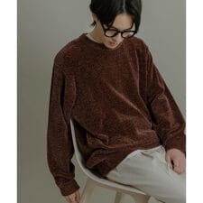 『洗濯可』モールニットプルオーバー